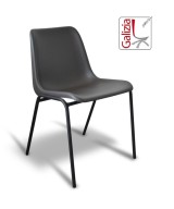 VIENNA N  SEDIA FISSA IN PLASTICA CON TELAIO NERO