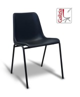 VIENNA N  SEDIA FISSA IN PLASTICA CON TELAIO NERO