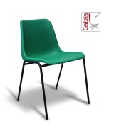 VIENNA N  SEDIA FISSA IN PLASTICA CON TELAIO NERO