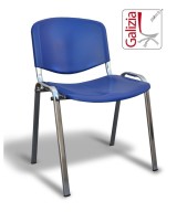 50C PL SEDIA FISSA IN PLASTICA CON TELAIO CROMATO