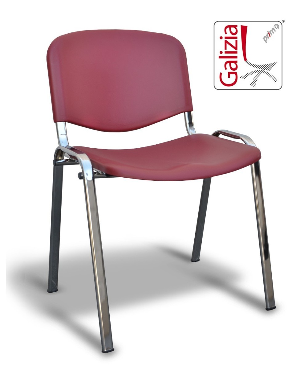 50C PL SEDIA FISSA IN PLASTICA CON TELAIO CROMATO