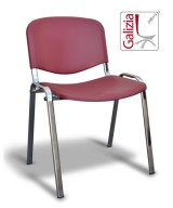 50C PL SEDIA FISSA IN PLASTICA CON TELAIO CROMATO