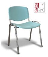 50C PL SEDIA FISSA IN PLASTICA CON TELAIO CROMATO