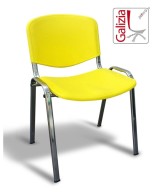 50C PL SEDIA FISSA IN PLASTICA CON TELAIO CROMATO
