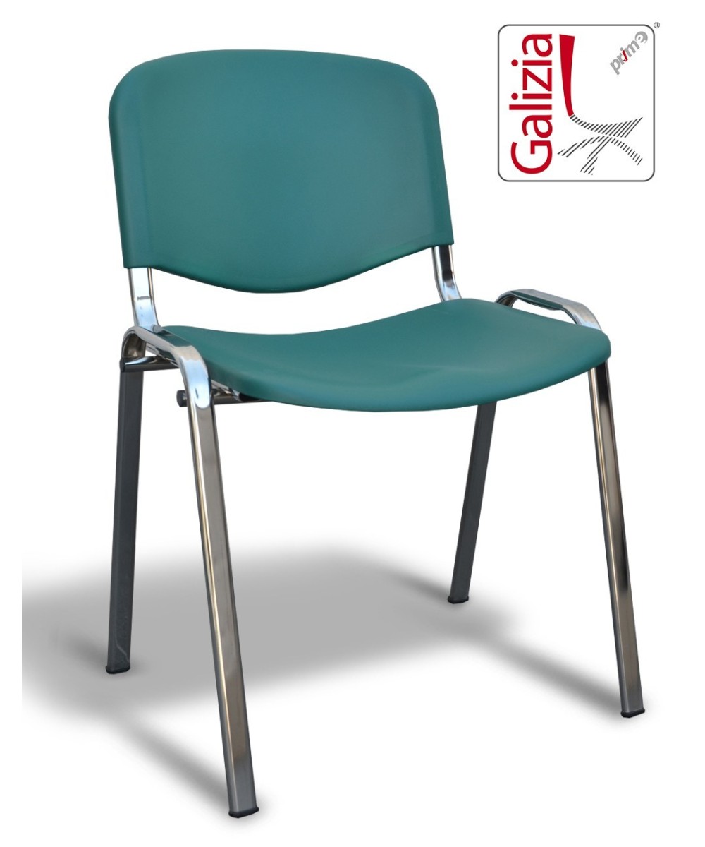 50C PL SEDIA FISSA IN PLASTICA CON TELAIO CROMATO