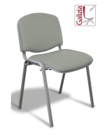 50A  SEDIA FISSA RIVESTITA CON TELAIO IN ALLUMINIO