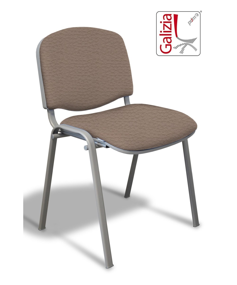 50A  SEDIA FISSA RIVESTITA CON TELAIO IN ALLUMINIO