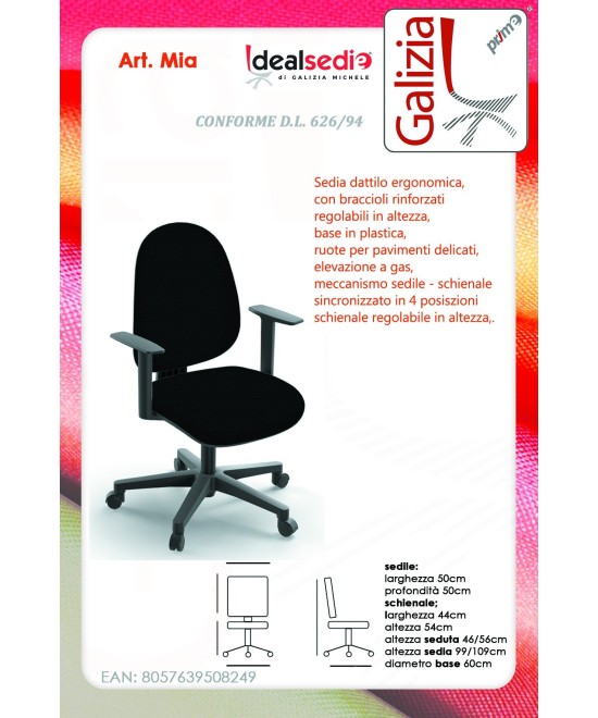 MIA SEDIA DATTILO ERGONOMICA