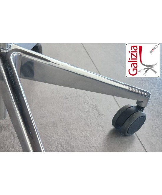 BASE ALLUMINIO 700mm + RUOTE IN GOMMA ANTRACITE 65MM.