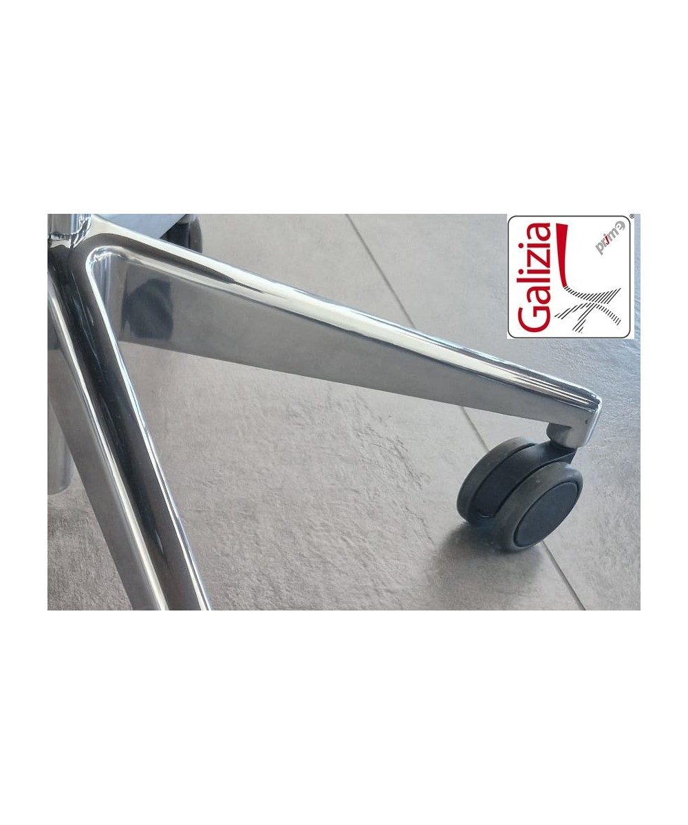 BASE ALLUMINIO 700mm + RUOTE IN GOMMA ANTRACITE 65MM.