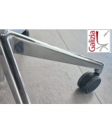 BASE ALLUMINIO 700mm + RUOTE IN GOMMA ANTRACITE 65MM.