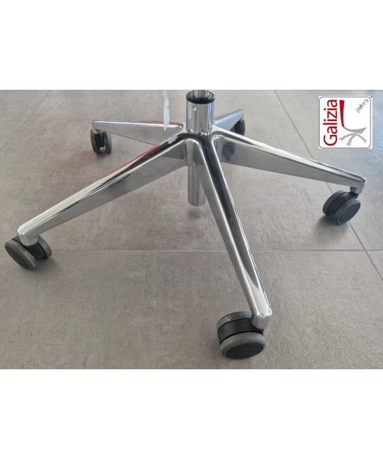 BASE ALLUMINIO 700mm + RUOTE IN GOMMA ANTRACITE 65MM.