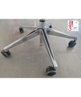 BASE ALLUMINIO 700mm + RUOTE IN GOMMA ANTRACITE 65MM.