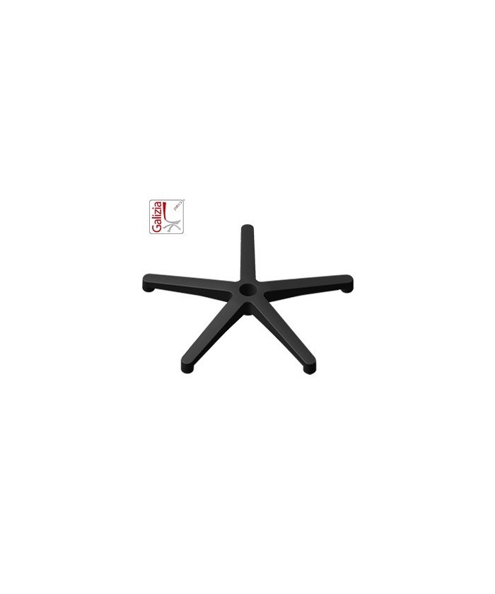 BASE IN PLASTICA NERA D.600 + RT IN GOMMA