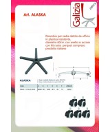 BASE IN PLASTICA NERA D.600 + RT IN GOMMA