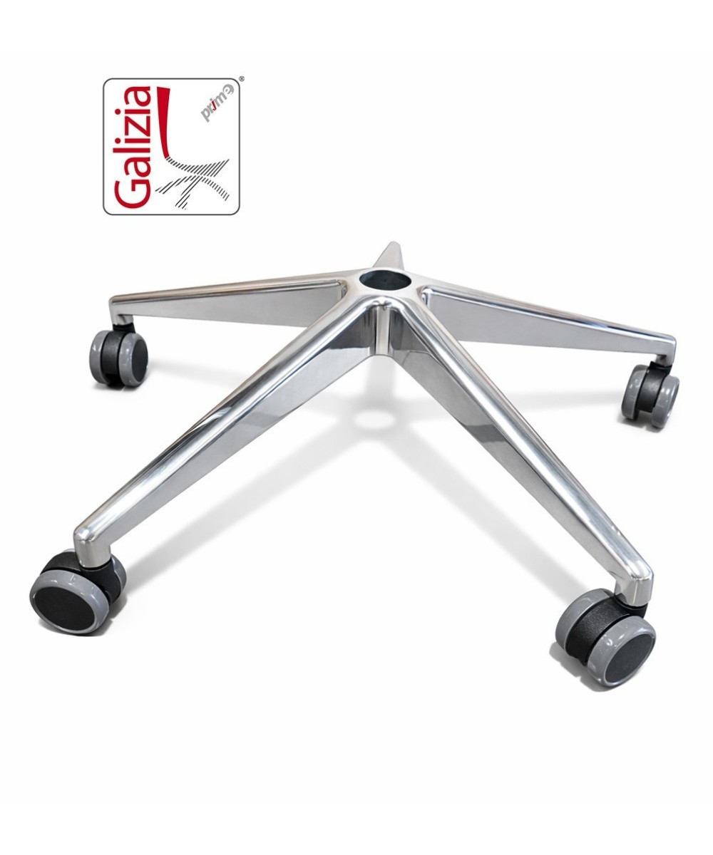 BASE ALLUMINIO 700mm + RUOTE IN GOMMA ANTRACITE 65MM.