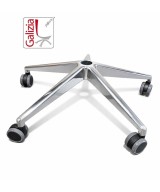 BASE ALLUMINIO 700mm + RUOTE IN GOMMA ANTRACITE 65MM.