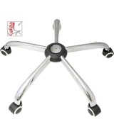 BASE CROMATA 640mm + RUOTE IN GOMMA