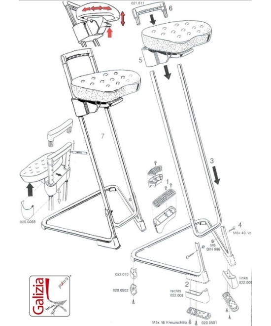 REGGINPIEDI IN POLIURETANO REGOLABILE IN ALTEZZA