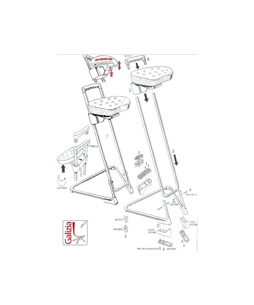 REGGINPIEDI IN POLIURETANO REGOLABILE IN ALTEZZA
