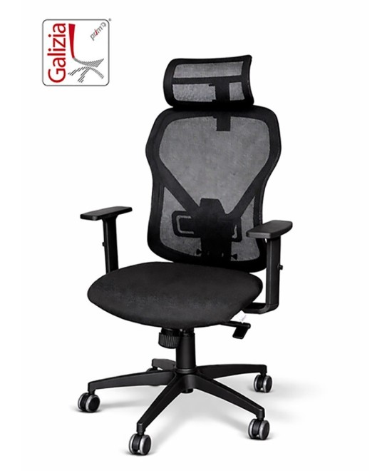 LOTO SEDIA DIREZIONALE CON POGGIA TESTA IN 3 D COLORE NERA