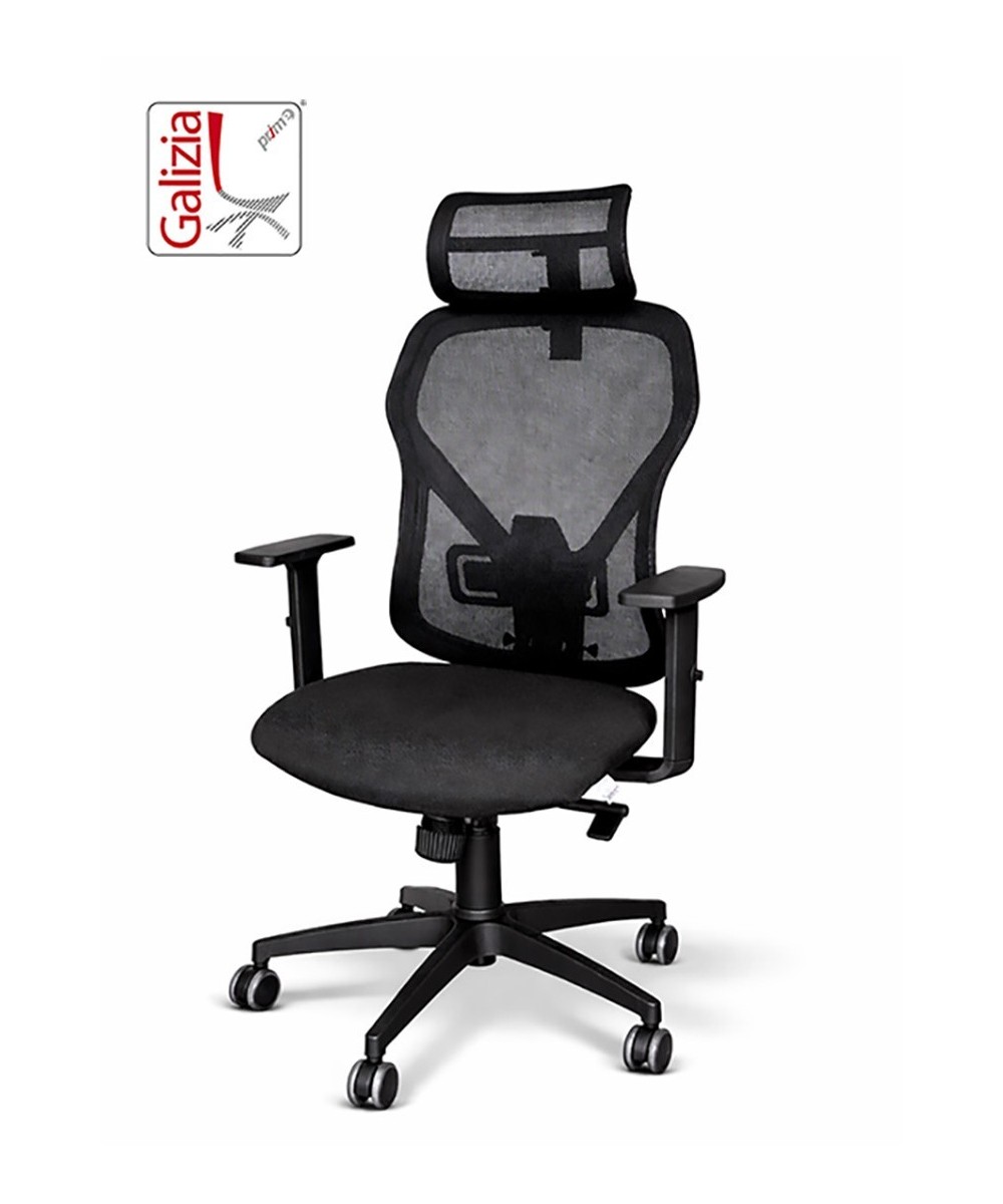 LOTO SEDIA DIREZIONALE CON POGGIA TESTA IN 3 D COLORE NERA