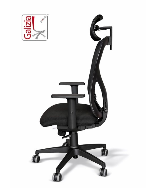 LOTO SEDIA DIREZIONALE CON POGGIA TESTA IN 3 D COLORE NERA