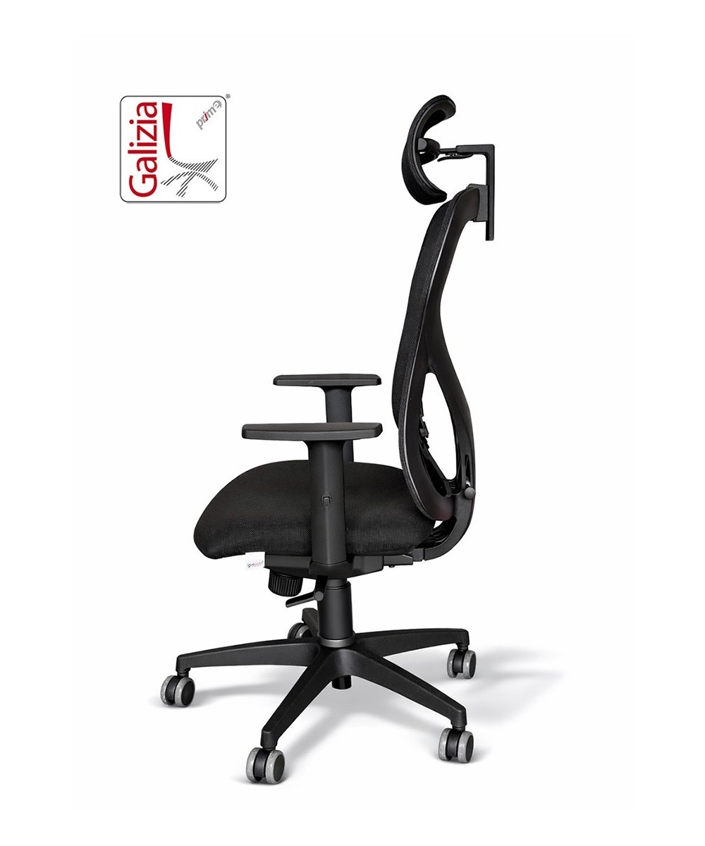 LOTO SEDIA DIREZIONALE CON POGGIA TESTA IN 3 D COLORE NERA