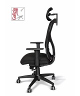 LOTO SEDIA DIREZIONALE CON POGGIA TESTA IN 3 D COLORE NERA