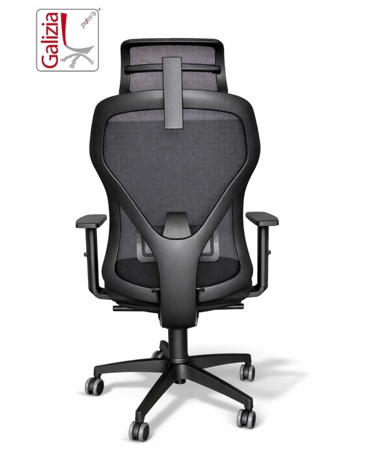 LOTO SEDIA DIREZIONALE CON POGGIA TESTA IN 3 D COLORE NERA