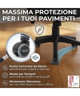 LOTO SEDIA DIREZIONALE CON POGGIA TESTA IN 3 D COLORE NERA