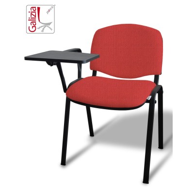 50N BT SEDIA FISSA  RIVESTITA CON TELAIO IN ACCIAIO NERO CON TAVOLETTA E SCRITTOIO