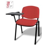 50N BT SEDIA FISSA  RIVESTITA CON TELAIO IN ACCIAIO NERO CON TAVOLETTA E SCRITTOIO