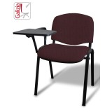 50N BT SEDIA FISSA  RIVESTITA CON TELAIO IN ACCIAIO NERO CON TAVOLETTA E SCRITTOIO