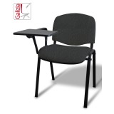 50N BT SEDIA FISSA  RIVESTITA CON TELAIO IN ACCIAIO NERO CON TAVOLETTA E SCRITTOIO