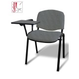 50N BT SEDIA FISSA  RIVESTITA CON TELAIO IN ACCIAIO NERO CON TAVOLETTA E SCRITTOIO