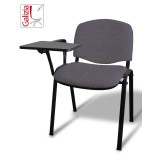 50N BT SEDIA FISSA  RIVESTITA CON TELAIO IN ACCIAIO NERO CON TAVOLETTA E SCRITTOIO