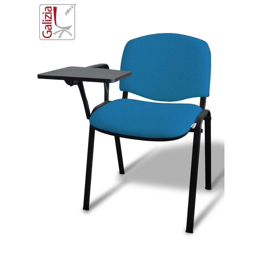 50N BT SEDIA FISSA  RIVESTITA CON TELAIO IN ACCIAIO NERO CON TAVOLETTA E SCRITTOIO