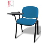 50N BT SEDIA FISSA  RIVESTITA CON TELAIO IN ACCIAIO NERO CON TAVOLETTA E SCRITTOIO