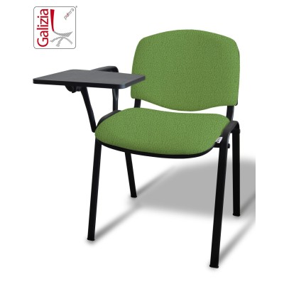 50N BT SEDIA FISSA  RIVESTITA CON TELAIO IN ACCIAIO NERO CON TAVOLETTA E SCRITTOIO