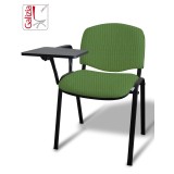 50N BT SEDIA FISSA  RIVESTITA CON TELAIO IN ACCIAIO NERO CON TAVOLETTA E SCRITTOIO