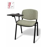 50N BT SEDIA FISSA  RIVESTITA CON TELAIO IN ACCIAIO NERO CON TAVOLETTA E SCRITTOIO