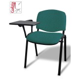 50N BT SEDIA FISSA  RIVESTITA CON TELAIO IN ACCIAIO NERO CON TAVOLETTA E SCRITTOIO