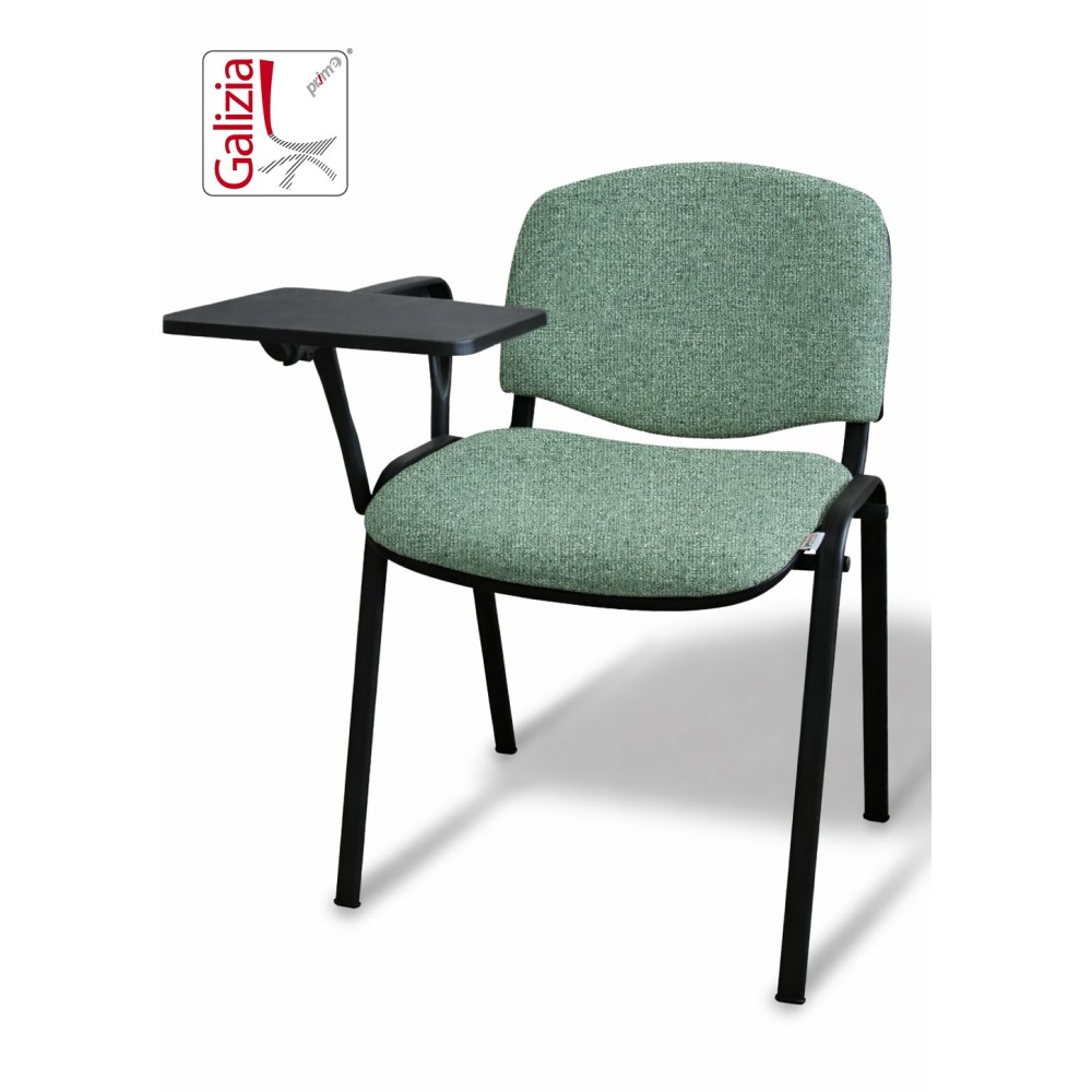 50N BT SEDIA FISSA  RIVESTITA CON TELAIO IN ACCIAIO NERO CON TAVOLETTA E SCRITTOIO