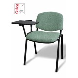 50N BT SEDIA FISSA  RIVESTITA CON TELAIO IN ACCIAIO NERO CON TAVOLETTA E SCRITTOIO