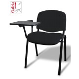 50N BT SEDIA FISSA  RIVESTITA CON TELAIO IN ACCIAIO NERO CON TAVOLETTA E SCRITTOIO