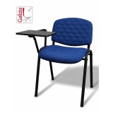 50N BT SEDIA FISSA  RIVESTITA CON TELAIO IN ACCIAIO NERO CON TAVOLETTA E SCRITTOIO