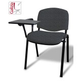 50N BT SEDIA FISSA  RIVESTITA CON TELAIO IN ACCIAIO NERO CON TAVOLETTA E SCRITTOIO