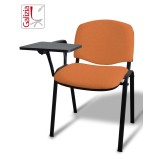 50N BT SEDIA FISSA  RIVESTITA CON TELAIO IN ACCIAIO NERO CON TAVOLETTA E SCRITTOIO