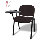 50N BT SEDIA FISSA  RIVESTITA CON TELAIO IN ACCIAIO NERO CON TAVOLETTA E SCRITTOIO